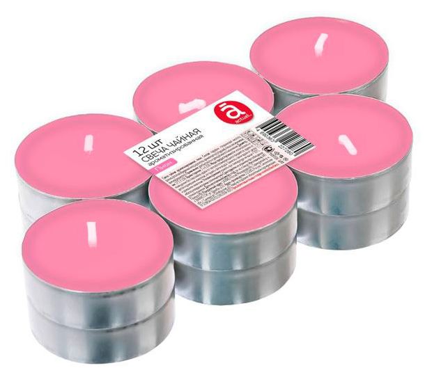 Свеча чайная Actuel ароматическая пион, 12 шт