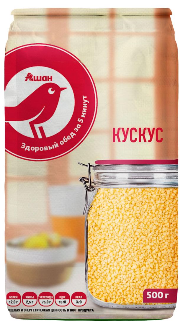 Кускус АШАН Красная птица Марокко, 500 г