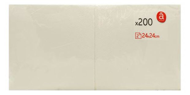 Салфетки бумажные Actuel 2-слойные с тиснением, 200 шт