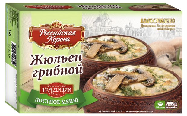 Жюльен грибной Российская Корона постный замороженный, 250 г