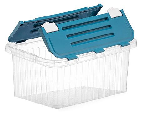 Ящик для хранения Actuel со створками прозрачный микс, 16 л