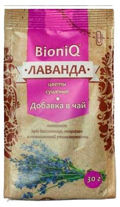 Чайный напиток BioniQ Лаванда сушеная, 30 г
