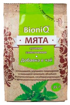 Чайный напиток BioniQ Мята сушеная измельченная, 35 г