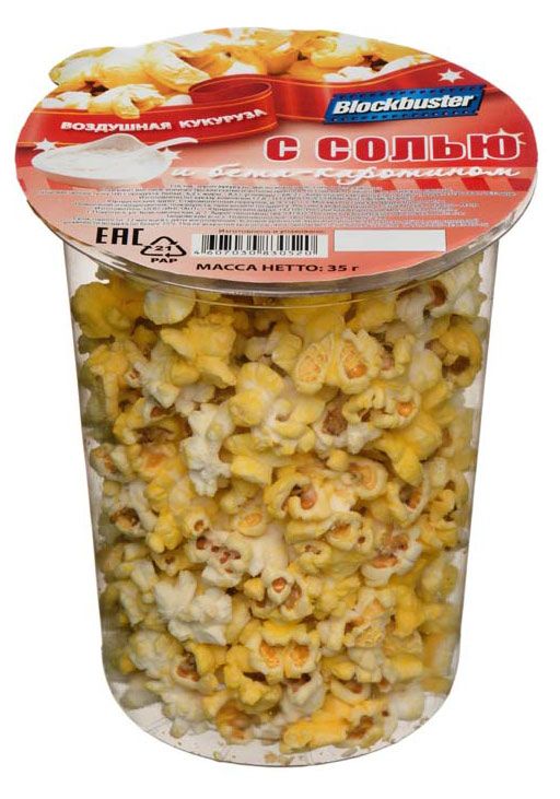 Попкорн Blokbuster с солью 35 г 40₽