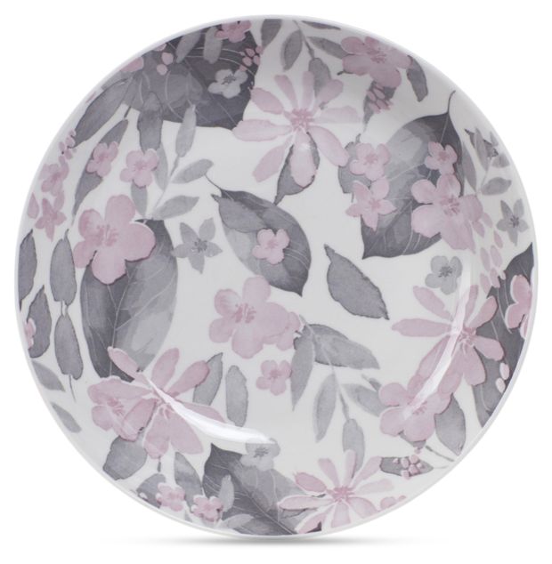 Тарелка суповая Domenik Blooming бело-розовая, 20 см