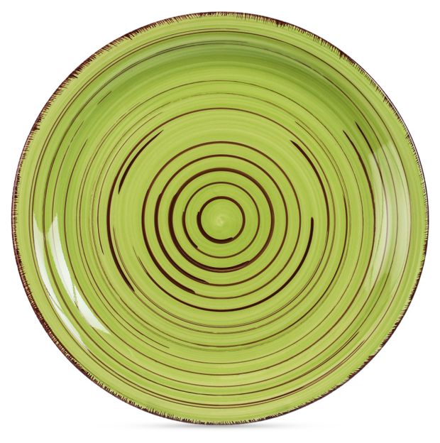 Тарелка обеденная Domenik Lemongrass зеленая, 26 см