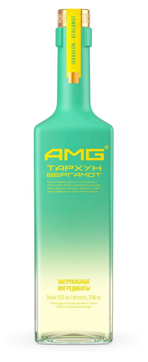 Настойка полусладкая AMG Тархун Бергамот Россия, 0,5 л