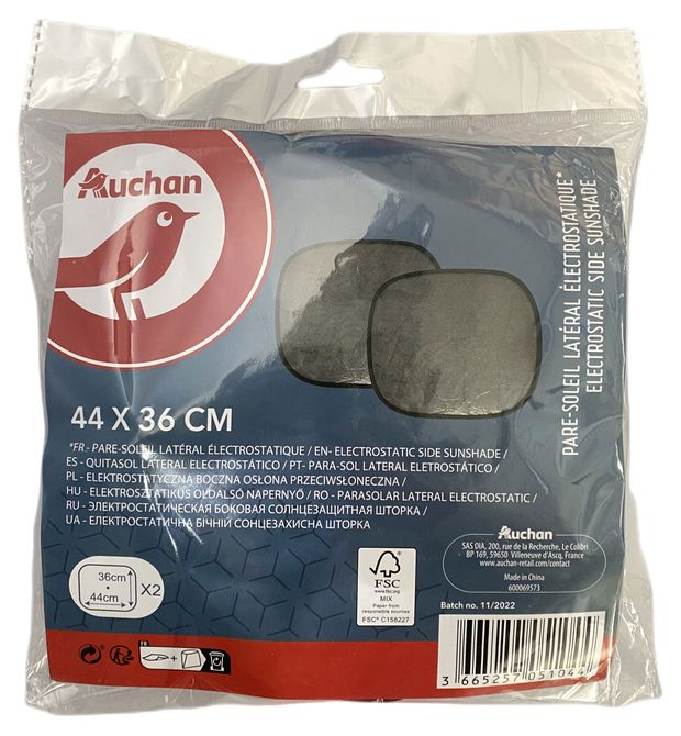 Шторки автомобильные АШАН Красная птица для защиты от солнца для боковых окон 44х36 см 2 шт 235₽