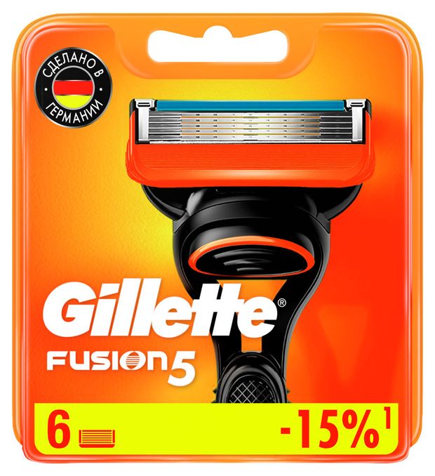 Сменные кассеты Gillette Fusion5, 6 шт