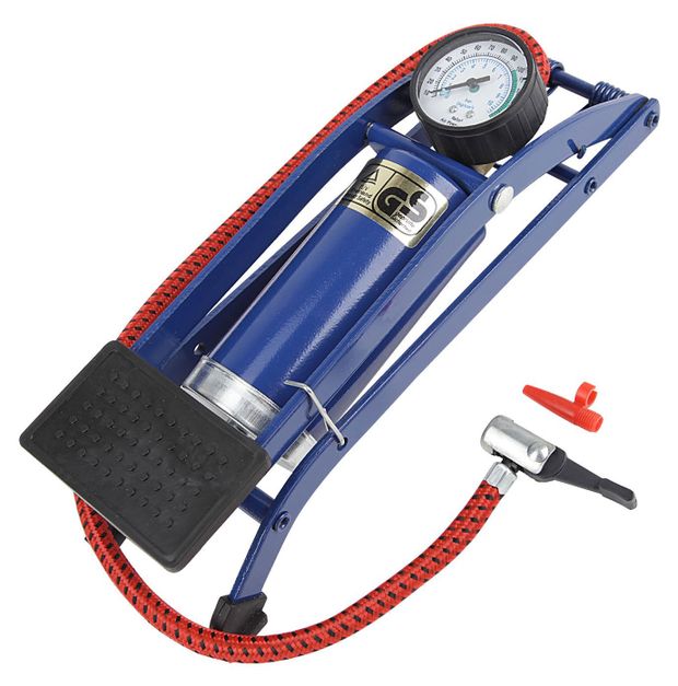 Насос ножной Bike Parts JC902C Универсальный с манометром, 55х120 см