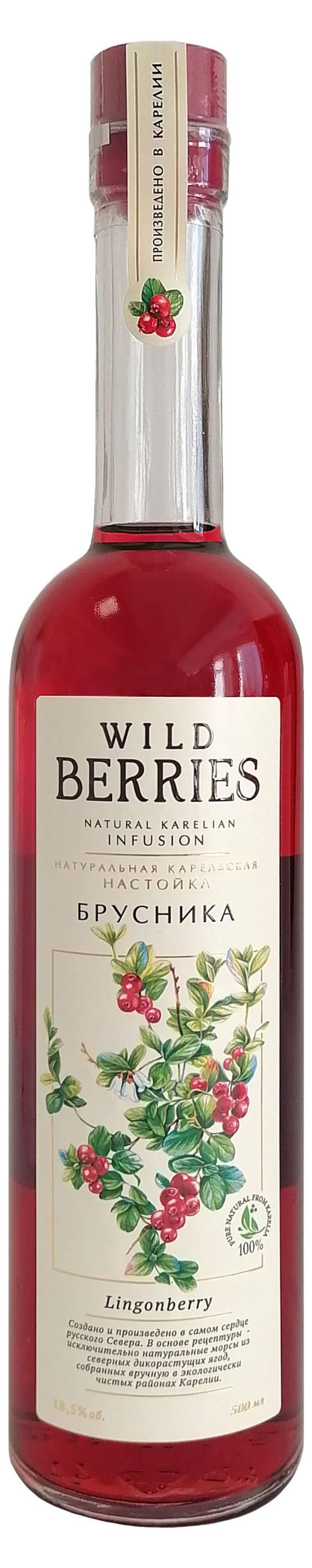 Настойка сладкая Wild Berries Брусника Россия, 0,5 л