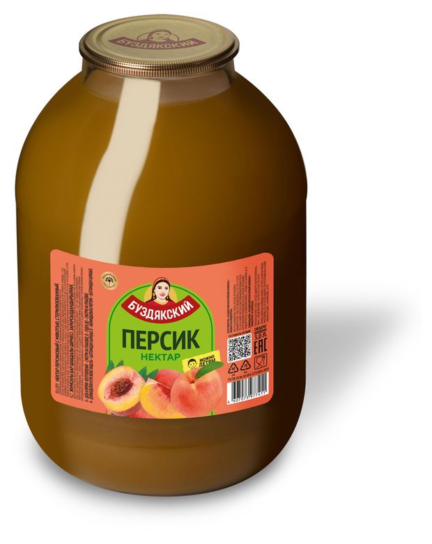 Нектар Буздякский Персик с мякотью, 3 л