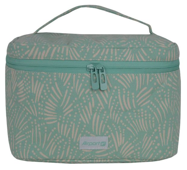 Косметичка дорожная Airport бирюзовая, 15х15х26 см