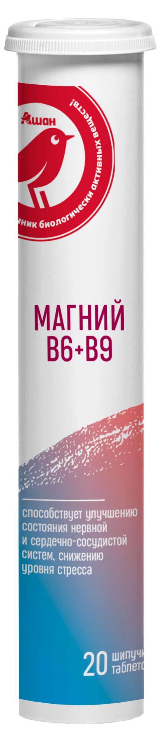 Магний В6 АШАН Красная птица, 20 шт