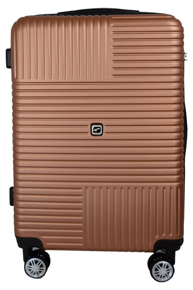 Чемодан жесткий Airport коричневый 8 колес, р M