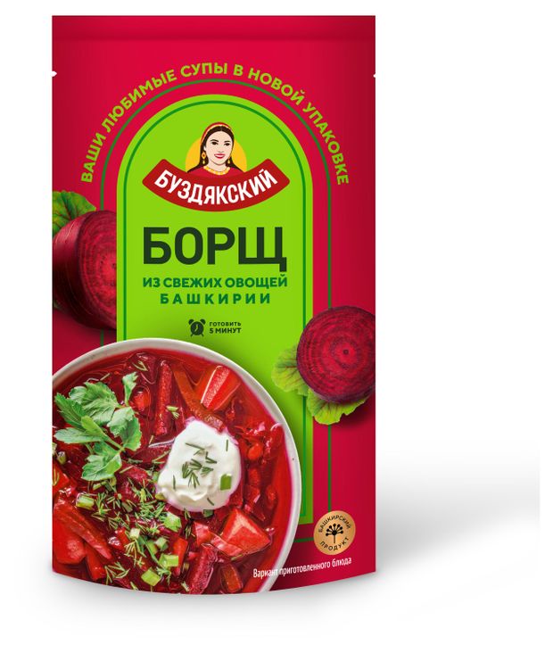 Суп быстрого приготовления Буздякский Борщ, 500 г