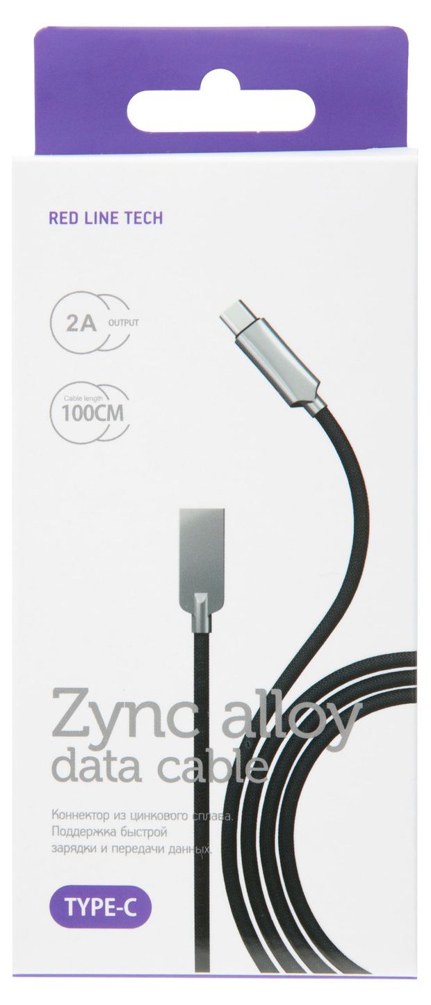 Кабель Red Line USB-TYPEC 1 м 2А черный 300₽