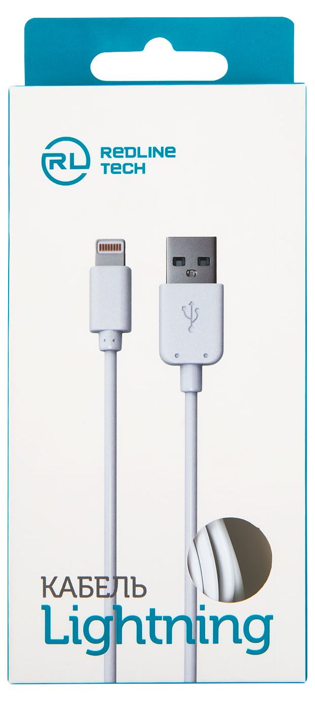 Кабель Red Line USB-8PIN 1 м 1А белый