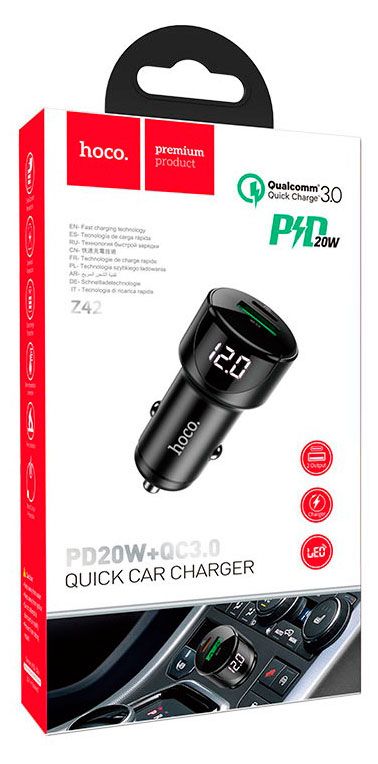 Зарядное устройство в прикуриватель Hoco Z42 1750₽