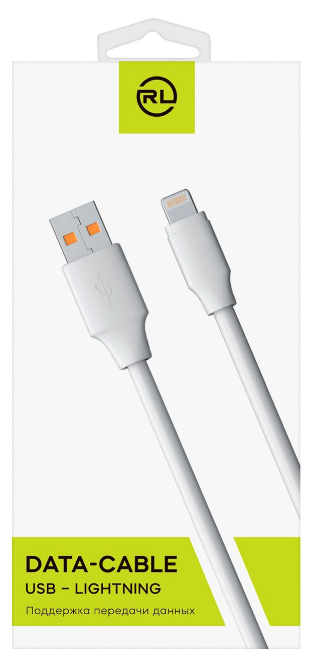 Электроника  Ашан Кабель Red Line USB-A - lightning белый, 1 м