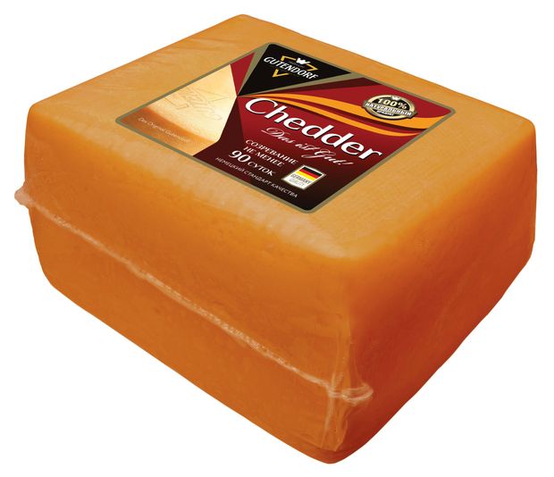 Сыр полутвердый Чеддар Gutendorf 45%, ~ 2 кг