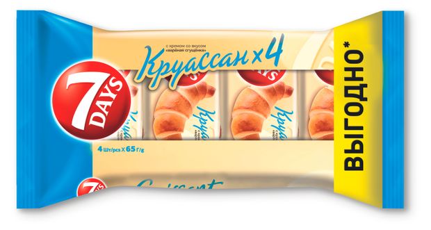 Круассан 7Days 31 с кремом вареная сгущенка 260 г 139₽