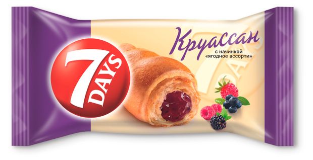 Круассан 7Days Ягодное ассорти 65 г 66₽