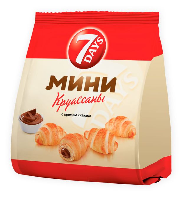 Мини-круассаны 7Days с кремом какао 265 г 180₽
