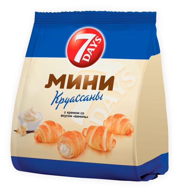 Мини-круассаны 7Days c кремом со вкусом ваниль 265 г 140₽