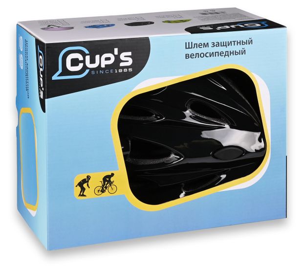 Спорт и отдых  Ашан Шлем велосипедный Cup's черный