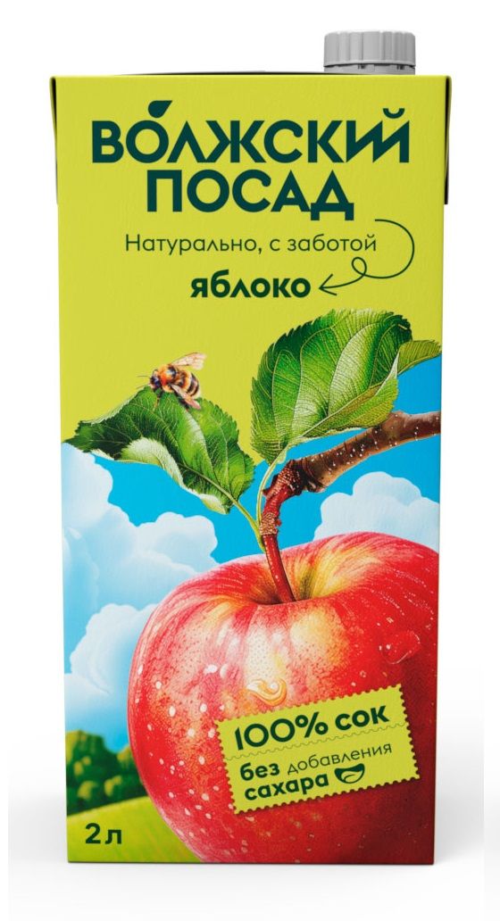 Сок Волжский Посад Яблоко, 2 л