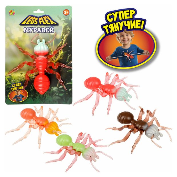 Игрушка-антистресс 1TOY LEGS FLEX муравей, 1 шт в ассортименте