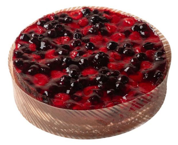 Торт бисквитный Север-Метрополь Йогуртный с малиной и черной смородиной охлажденный, 780 г