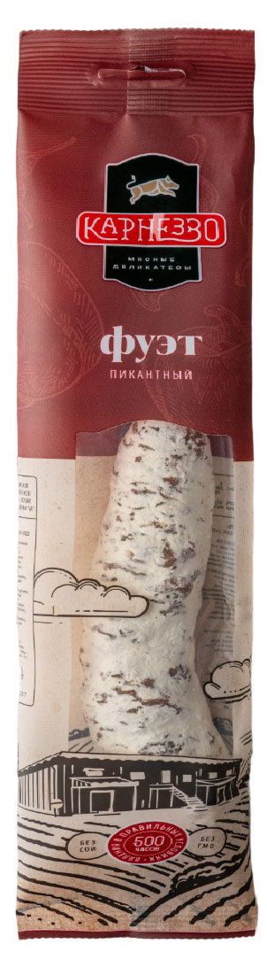 Колбаса сыровяленая Карнеззо Фуэт пикантный с благородной белой плесенью, 120 г
