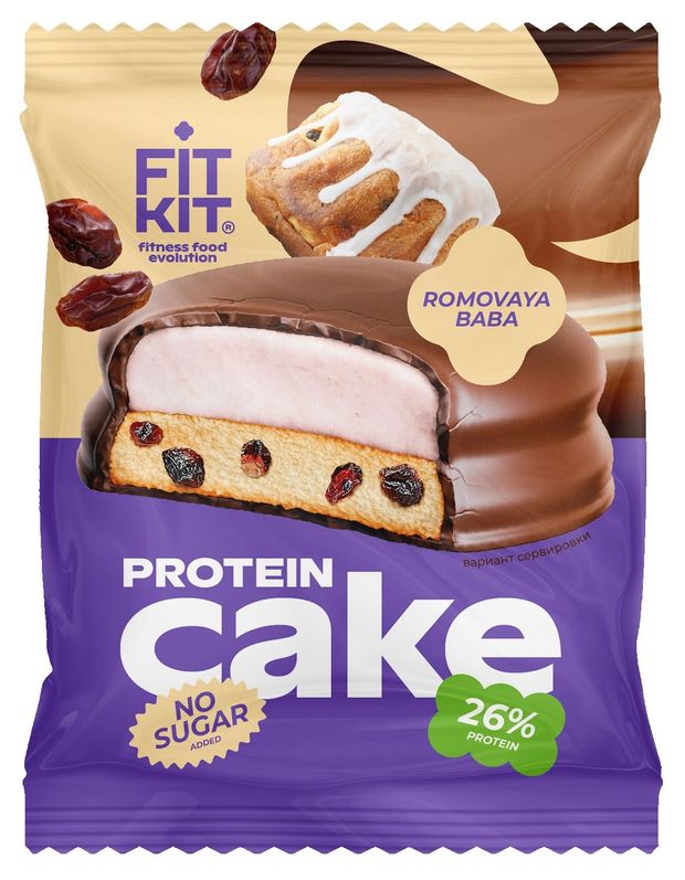 Десерт глазированный Fitkit Cake ромовая баба, 50 г