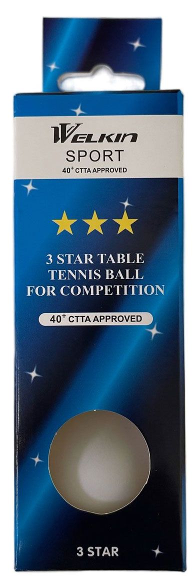 Набор мячей для настольного тенниса Welkin 3 Звезды, 3 шт