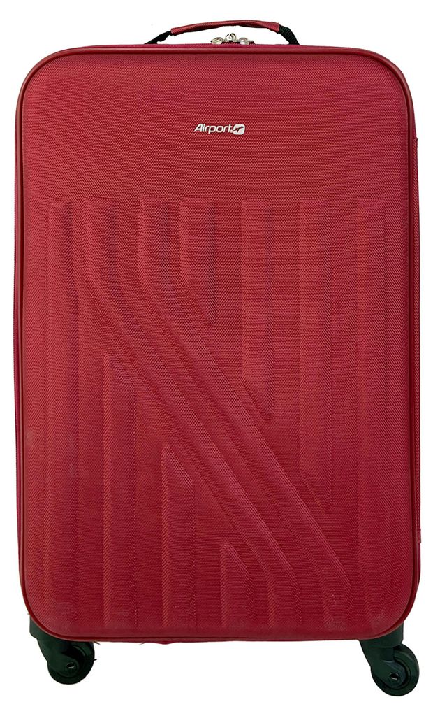 Чемодан мягкий Airport красный 4 колеса р S 1942₽