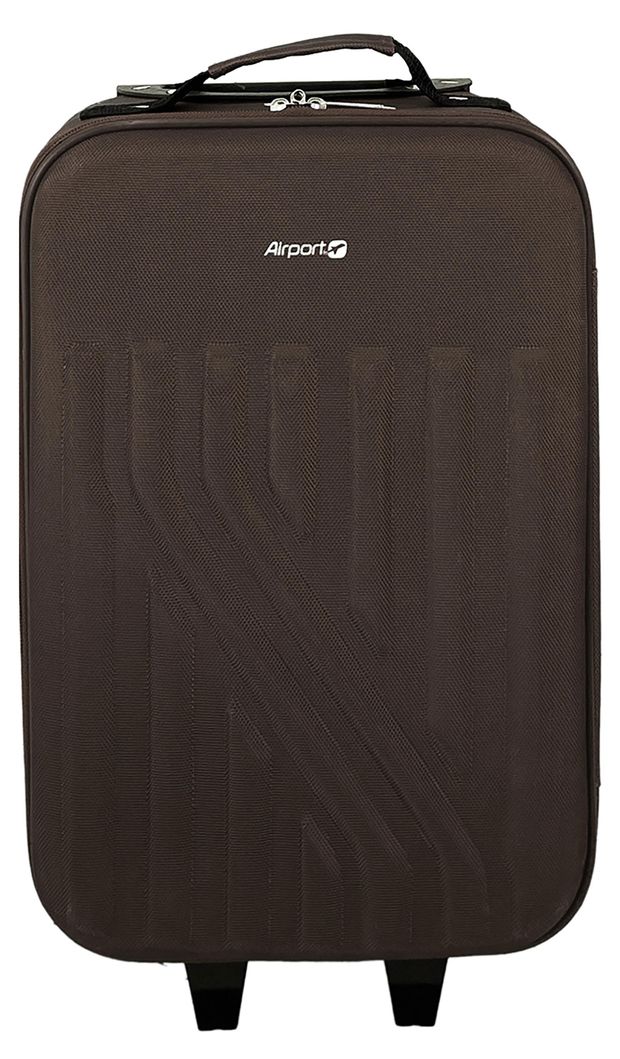 Чемодан мягкий Airport коричневый 2 колеса р XS 1300₽