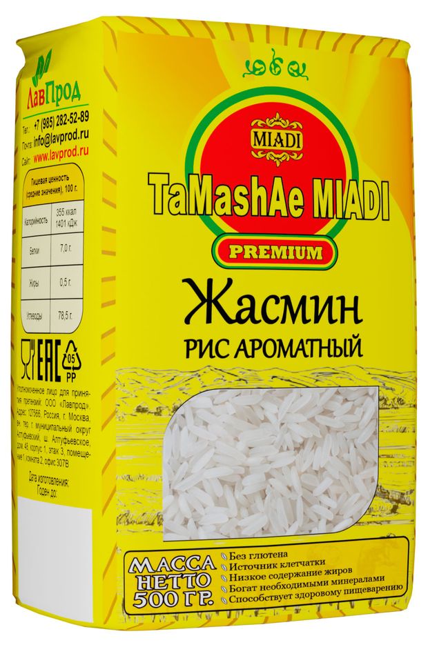 Рис Tamashae Miadi Premium жасмин, 500 г