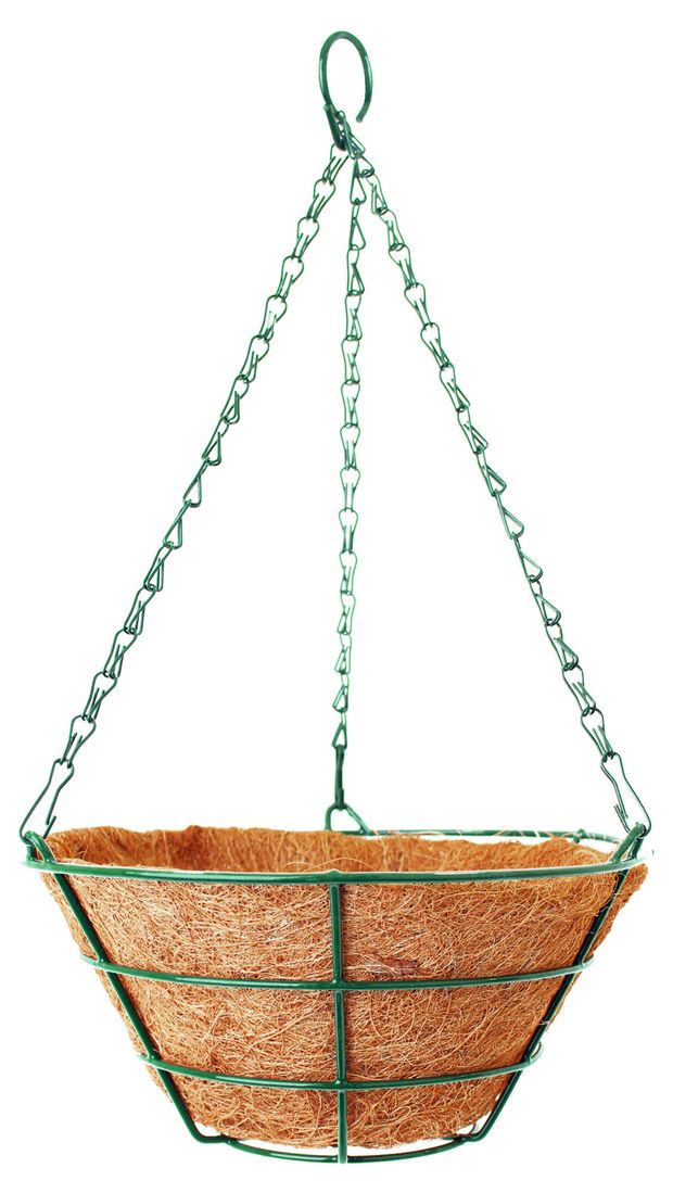 Кашпо подвесное с вкладышем из коковиты конус, d 25 см