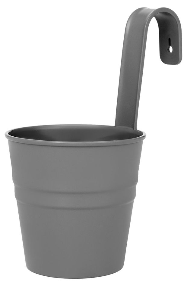 Кашпо OLA DOM настенное серое 13х25 см 100₽