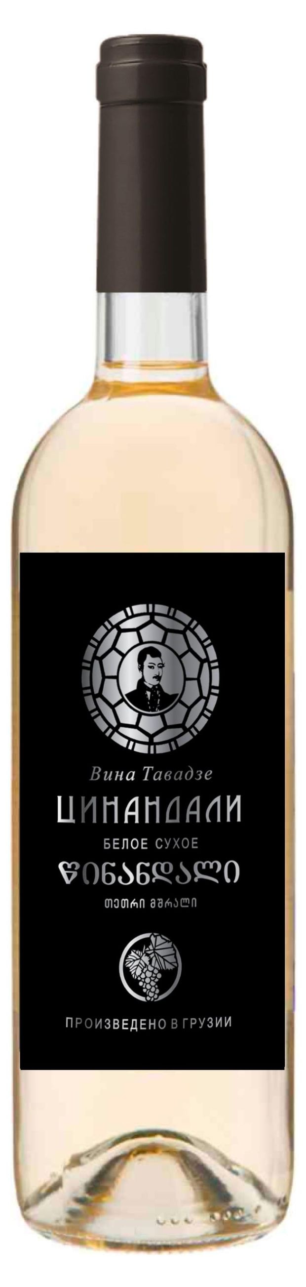 Вино Вина Тавадзе Цинандали белое сухое Грузия, 0,75 л