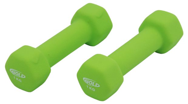 Спорт и отдых Набор гантелей Gold покрытие неопрен, 2х1,0 кг в ассортименте