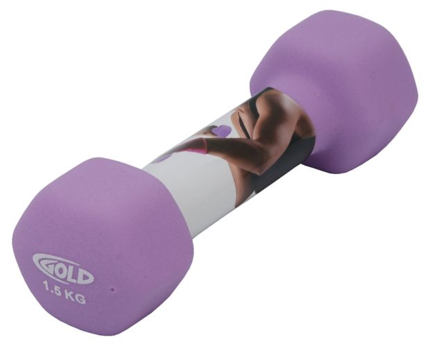 Гантель Gold покрытие неопрен, 1х1,5 кг в ассортименте