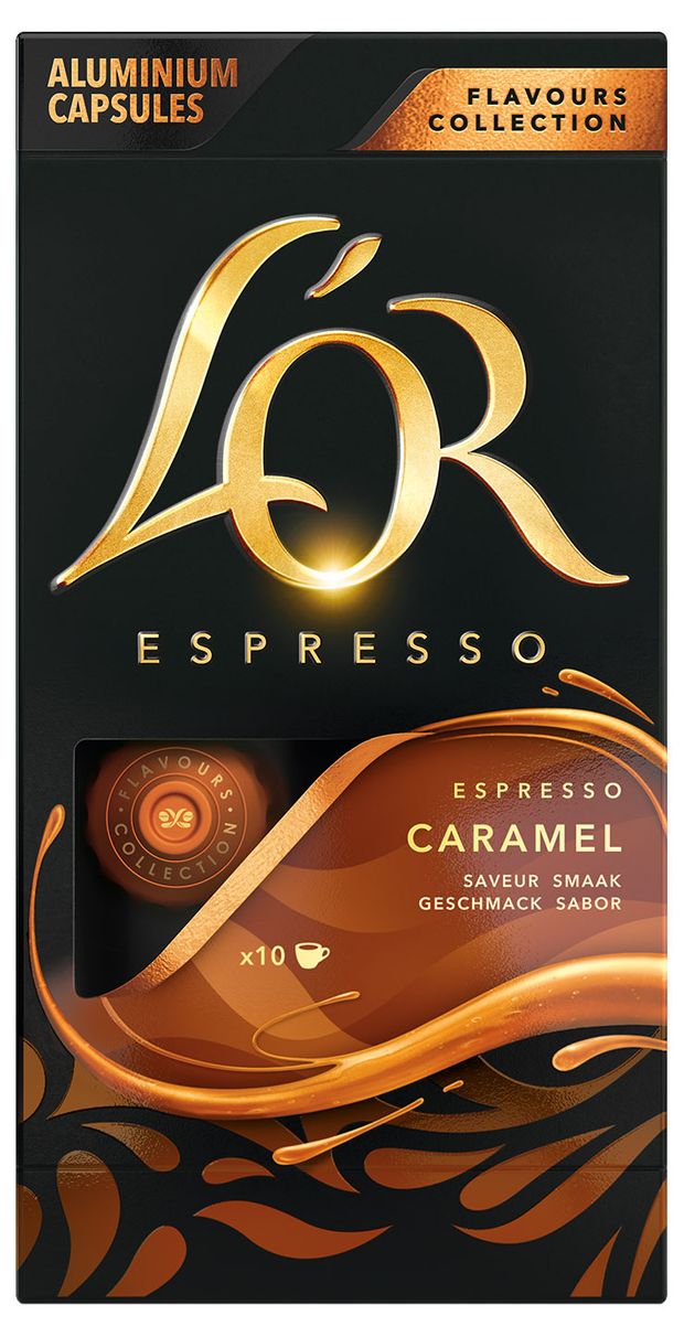Кофе молотый в капсулах Lor Espresso Caramel с ароматом карамели Франция, 52 г