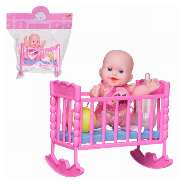 Игрушка Мой малыш Пупс в наборе с кроваткой