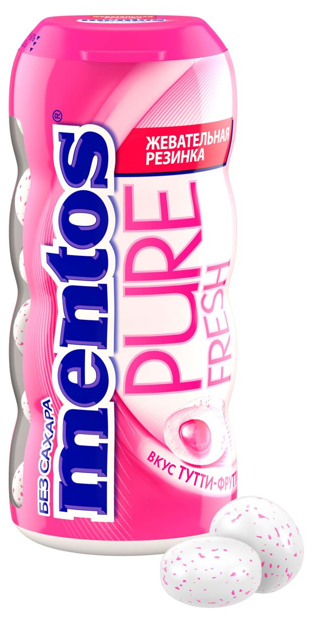 Жевательная резинка Mentos Pure Fresh со вкусом Тутти-Фрутти Китай, 30 г