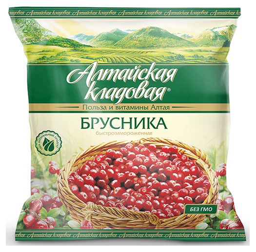 Брусника Алтайская кладовая быстрозамороженная, 300 г