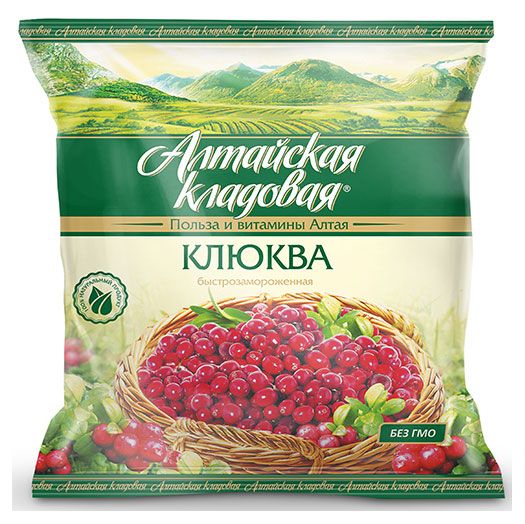 Клюква Алтайская кладовая быстрозамороженная, 300 г