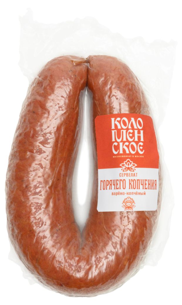Колбаса варено-копченая Коломенское Сервелат горячего копчения, 300 г